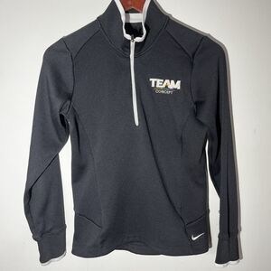 Nike Golf Dri-Fit Shirt Women's Size S Black Long Sleeve 1/2 Zip Athletic